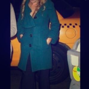 Nanette Lepore sweater jacket coat 4 teal